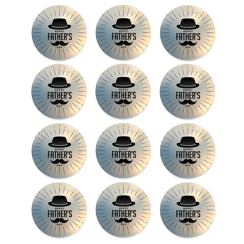 24/48pcs Father\'s Day Best Dad Ever Super DAD Stickers Party Gift Tag Labels Father\'s Day DIY Decoration Stickers Supplies