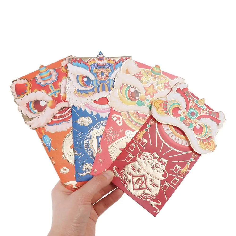 2024 New Year Packet Red Envelope Dragon Pattern Luck Money Bag Money Pocket Good Luck Best Wishes Blessing Bag Spring Festival