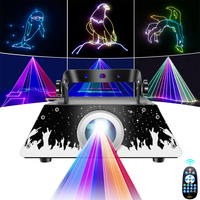3D Animation RGB Laser Light Remote Control Multicolor Beam Stage Projector Light for Party Bar Wedding Disco Atmosphere Lamp