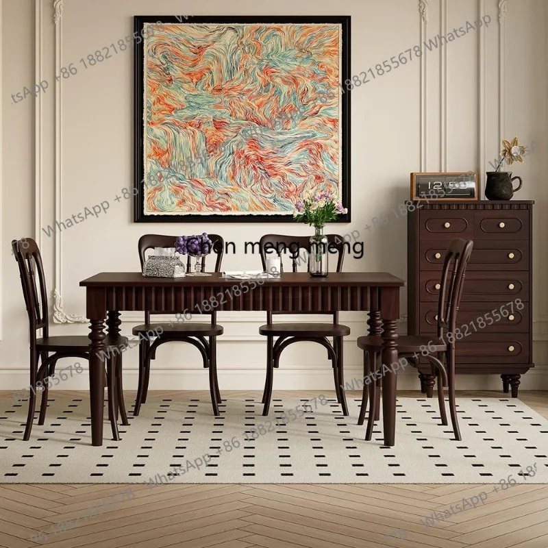 

Designer Beauty Dining Table Resin Newclassic Nigeria Organizer Dining Table Nordic Modern Office Wood Muebles Kitchen Furniture