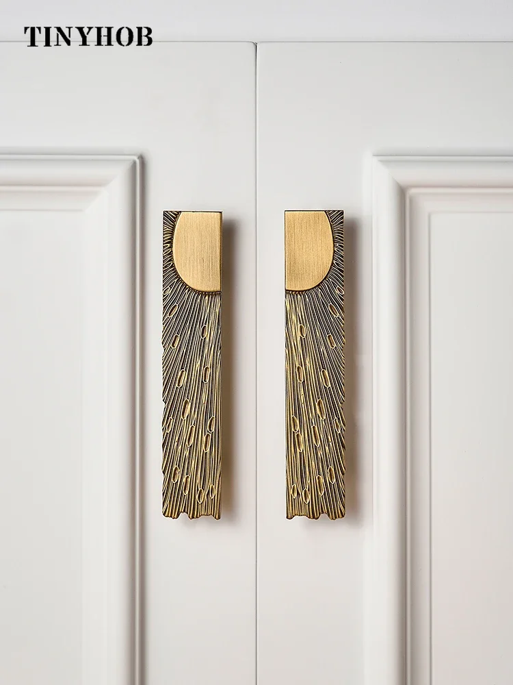 Square Handle/Antique Bronze Cabinet Door Handle Bedroom Wardrobe Door Pulls Kitchen Drawer Knobs 96MM Drop Shipping Available
