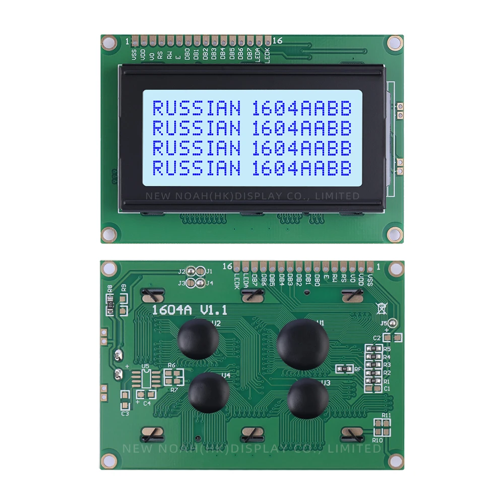Russian Gray Film Blue Letters 1604A Character LCD Module Voltage 5V 3.3V Optional 3.6 Inches ST7066U Multi Language Module