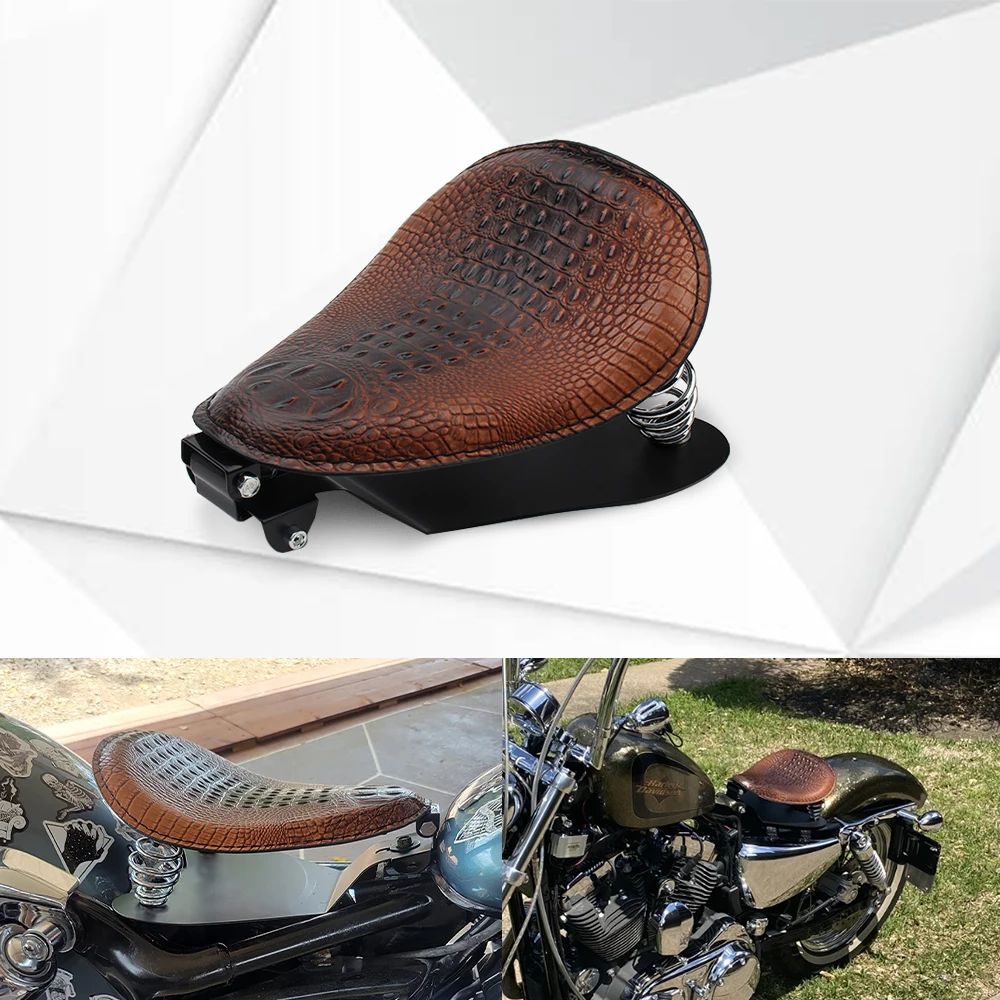 Universal Motorrad Front Fahrer Vintage frühling Solo Sitzkissen Sitz Teile Für Harley Davidson Iron 883 Sportster Softail