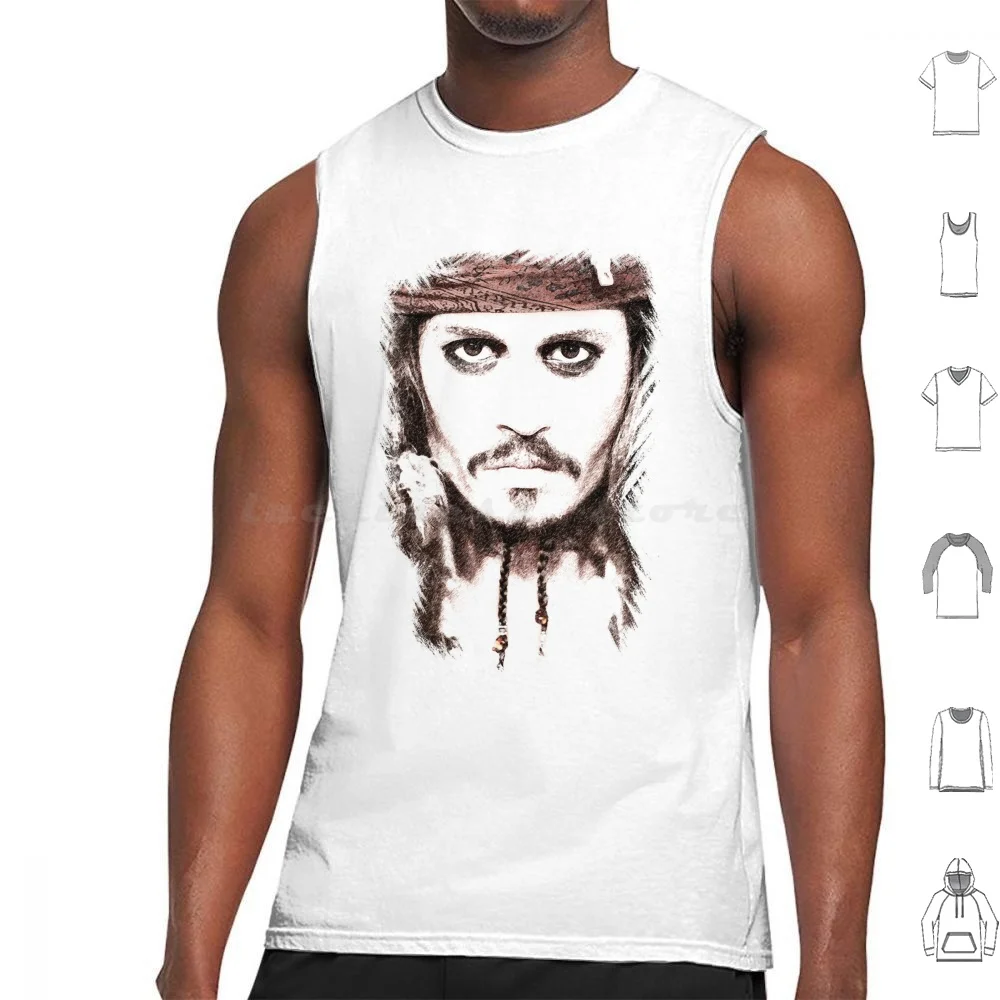 Captain Tank Tops Vest Sleeveless Thebluebox115 Pirate Pirates Buccaneer Carribean Rum Sparrow Captain Depp Movie Film Cinema