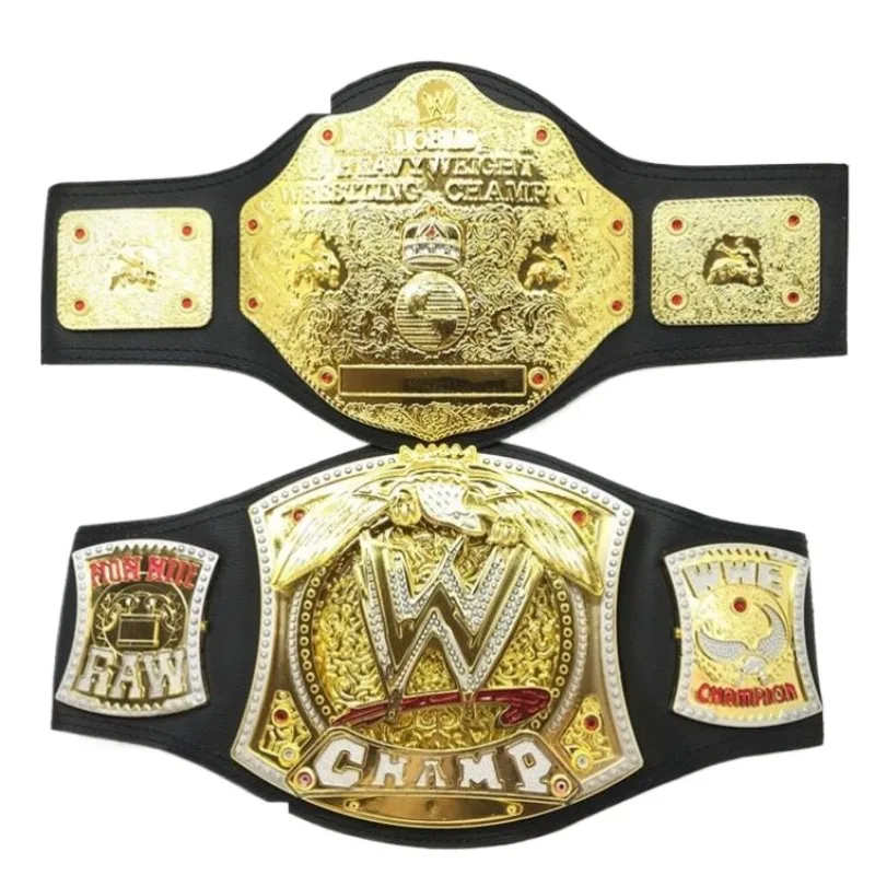 

Wrestler Belt Championship Gold-plated Belt for Heavyweight Boxing Combat Sports Cosplay Wearable Prop Models