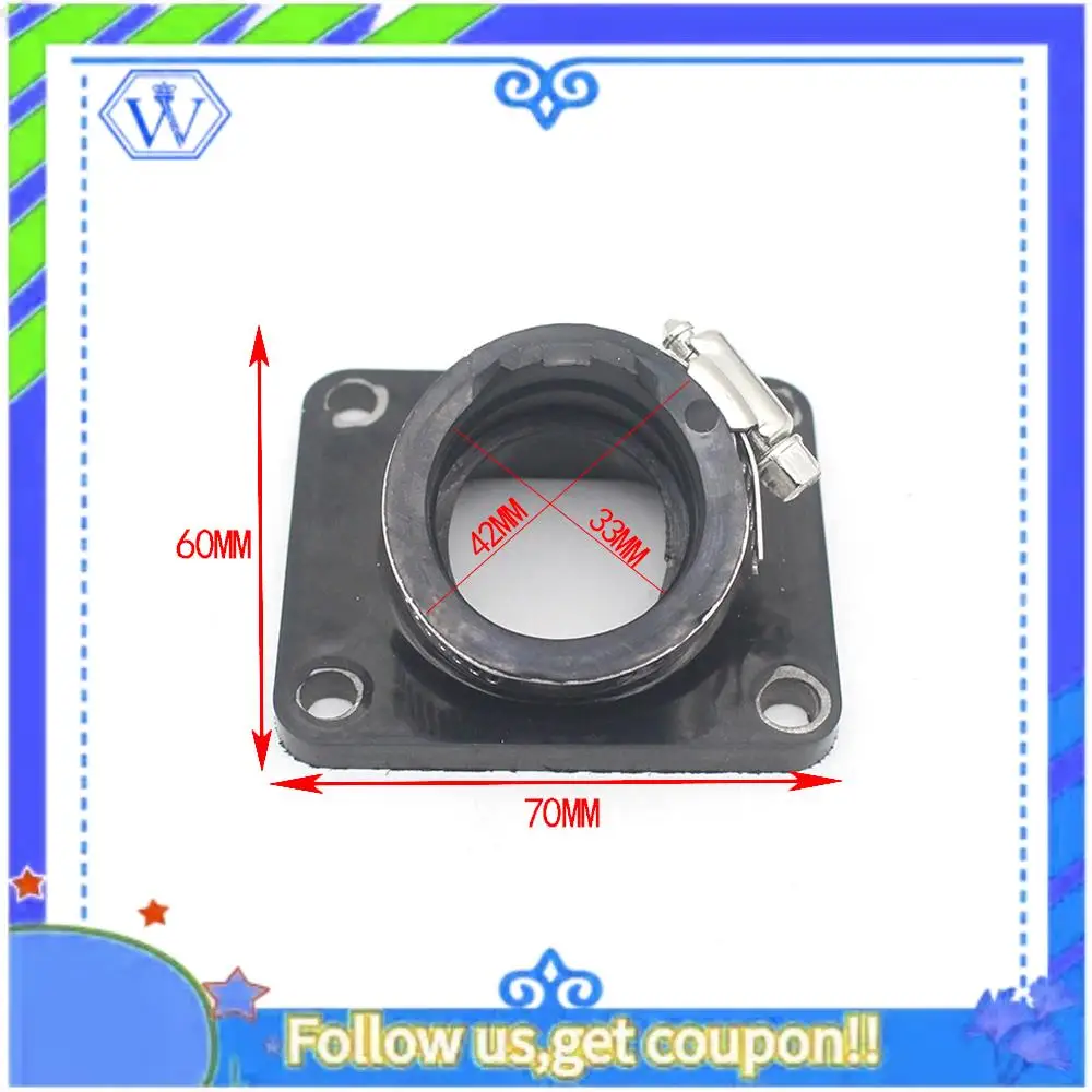 M46K-Motorcycle Carburetor Interface Adapter Intake Manifold For Yamaha AG100 DT100 DT125 MX100 RT100