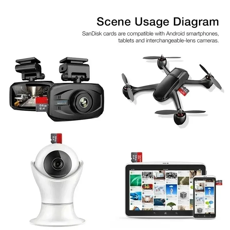 High Speed Class 10 SD Memory Card, 128GB/512GB/256GB, 1TB Micro TF SD Card, for Camera Phones and Tablets. view 4