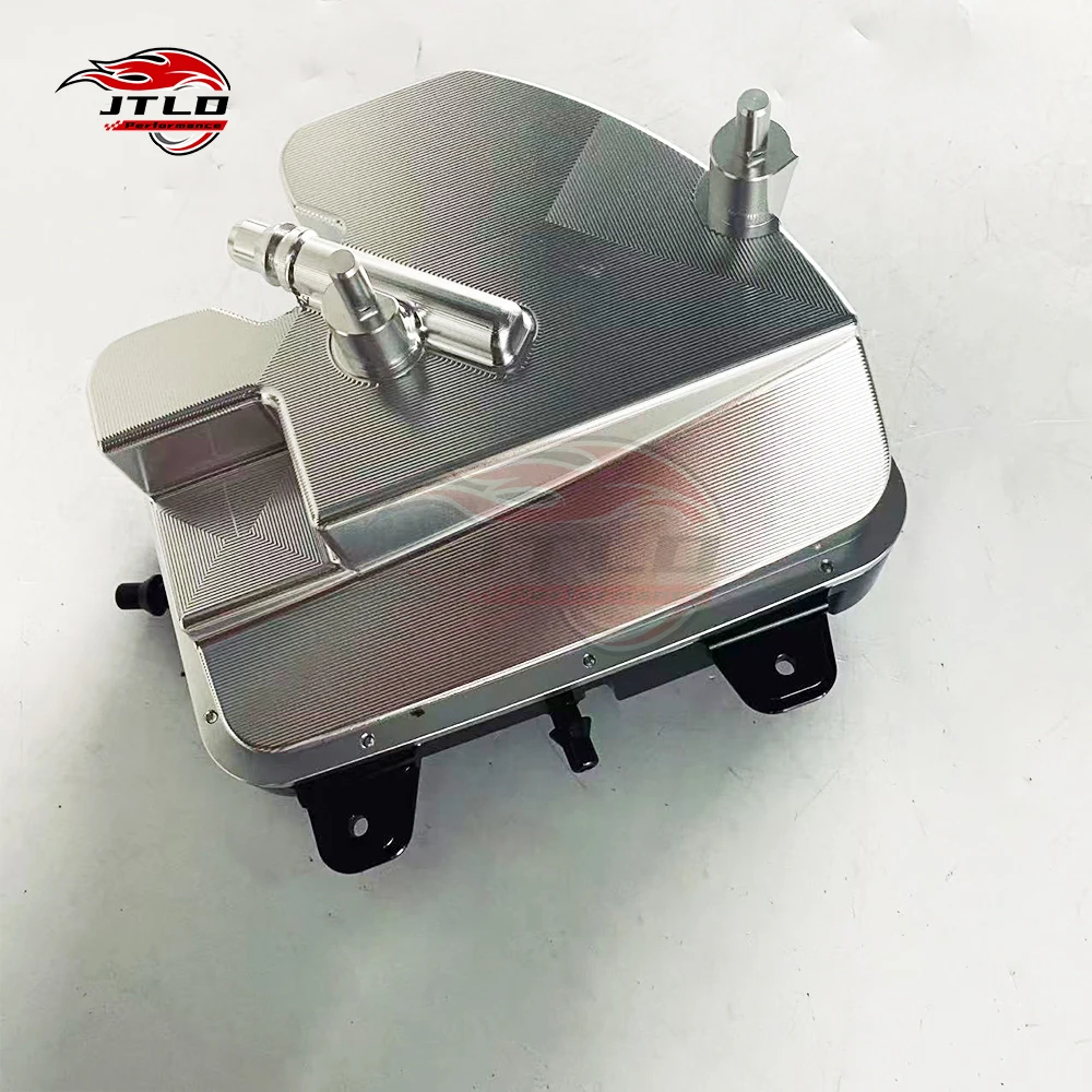 Reinforced Black Silver Aluminum Coolant Tank/Reservoir For 2018+ BMW F90 M5 - Upgraded Expansion Tank, OEM Replacement
