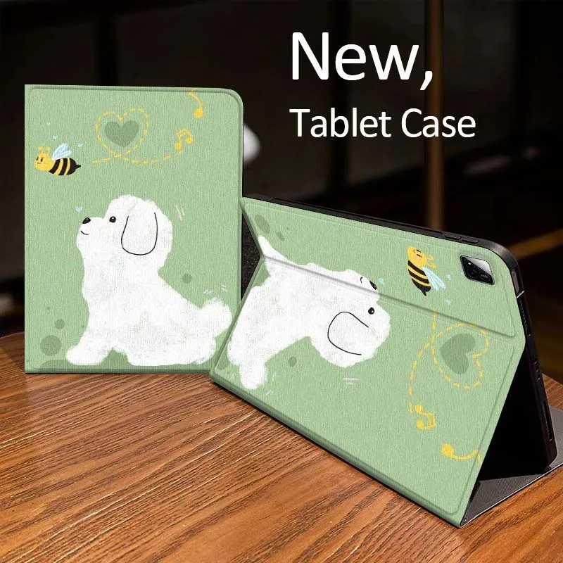 

Cartoon White Dog Bone For Xiaomi Mi Redmi Pad 2 4 5 7S 6S 6 7 8 Plus SE Pro K 2025 inch 8.7 11 Tablet Case