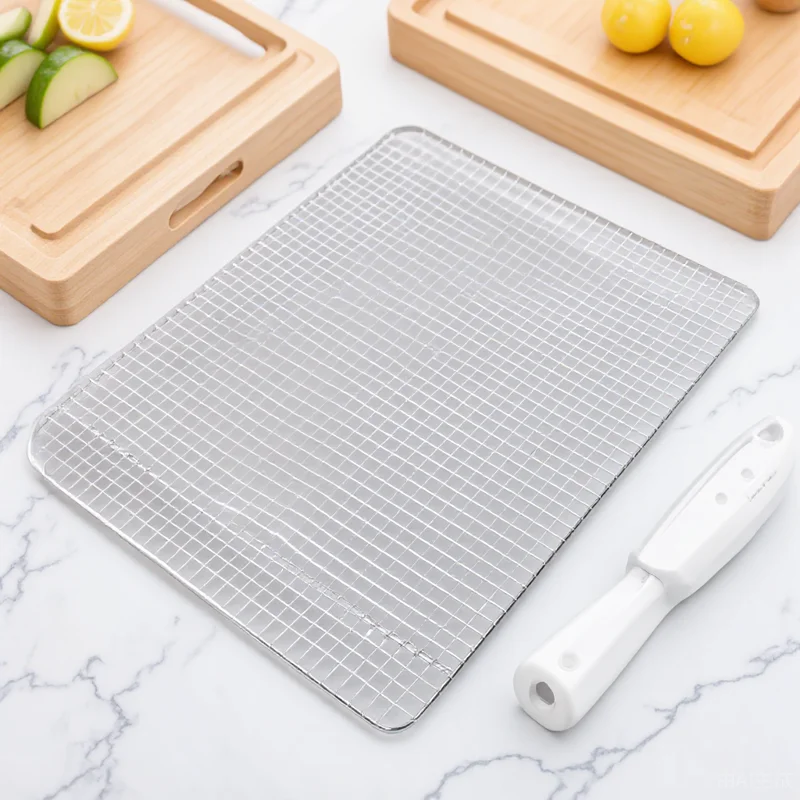 

1pc Stainless Steel Cooling Baking Wire Rack For Grilling Pan Large Rectangular Multi-Function Kitchen Storage Drainage Rack