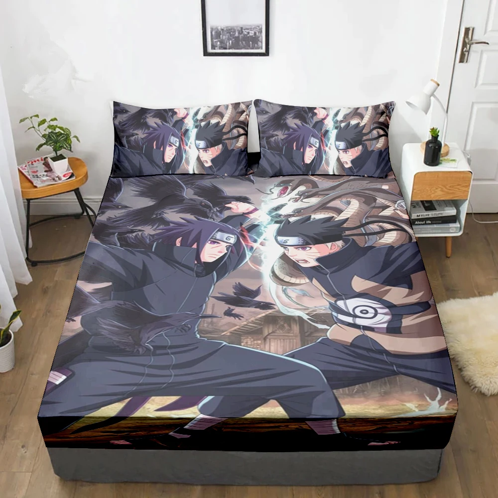

Uzumaki Naruto Fitted Sheet Anti-slip Fitted Sheet Japanese Bedding Set Bed Cover Full No Pillowcase for Bedroom