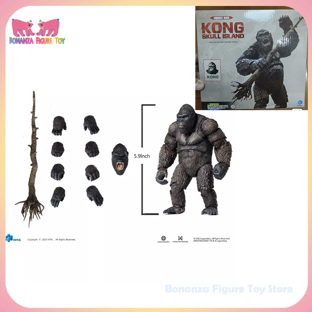 

Новинка в наличии, оригинальная изысканная базовая модель Hiya, остров черепа Kong, фигурки героев Kong Godzilla EBK0085, игрушка в подарок на день рождения