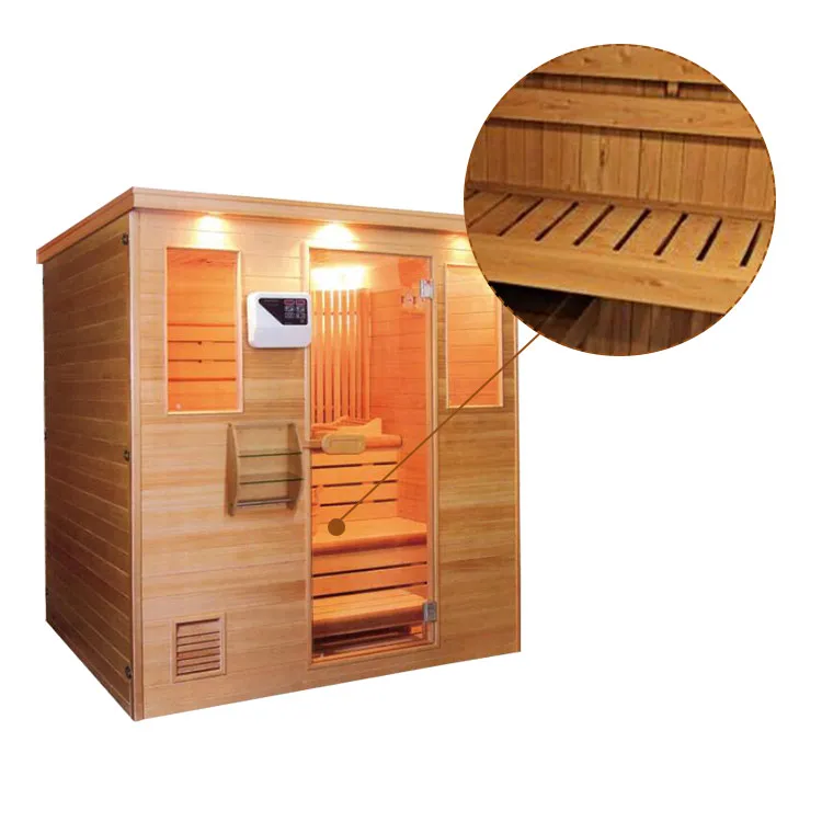 High Quality Sauna Hemlock Wooden Dry Steam Sauna Room Sauna For Sale