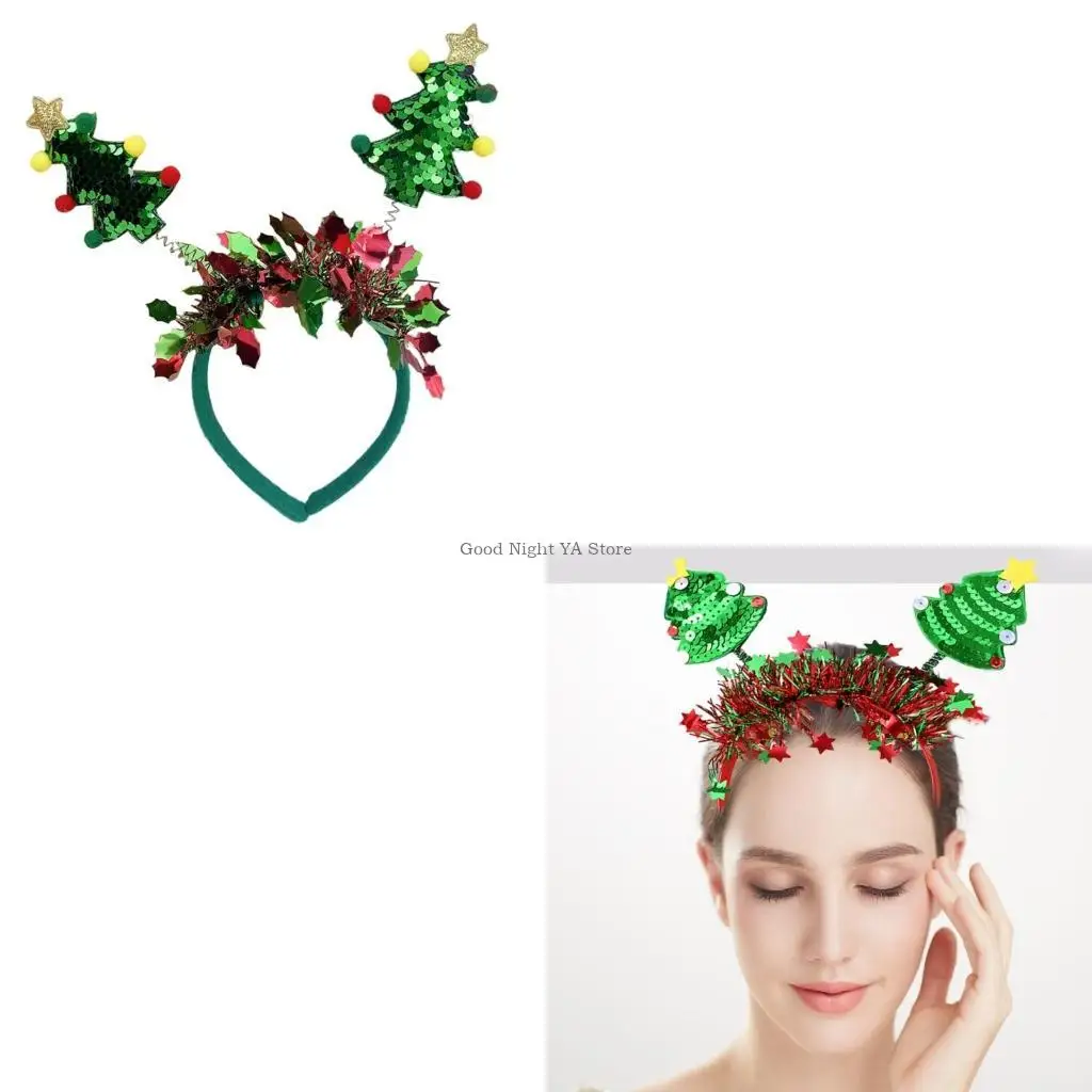 

Sequins Headband Photo Props Party Fun Headband Party Bar Karaoke Party Hair Hoop Christmas Festive for New Year Stage