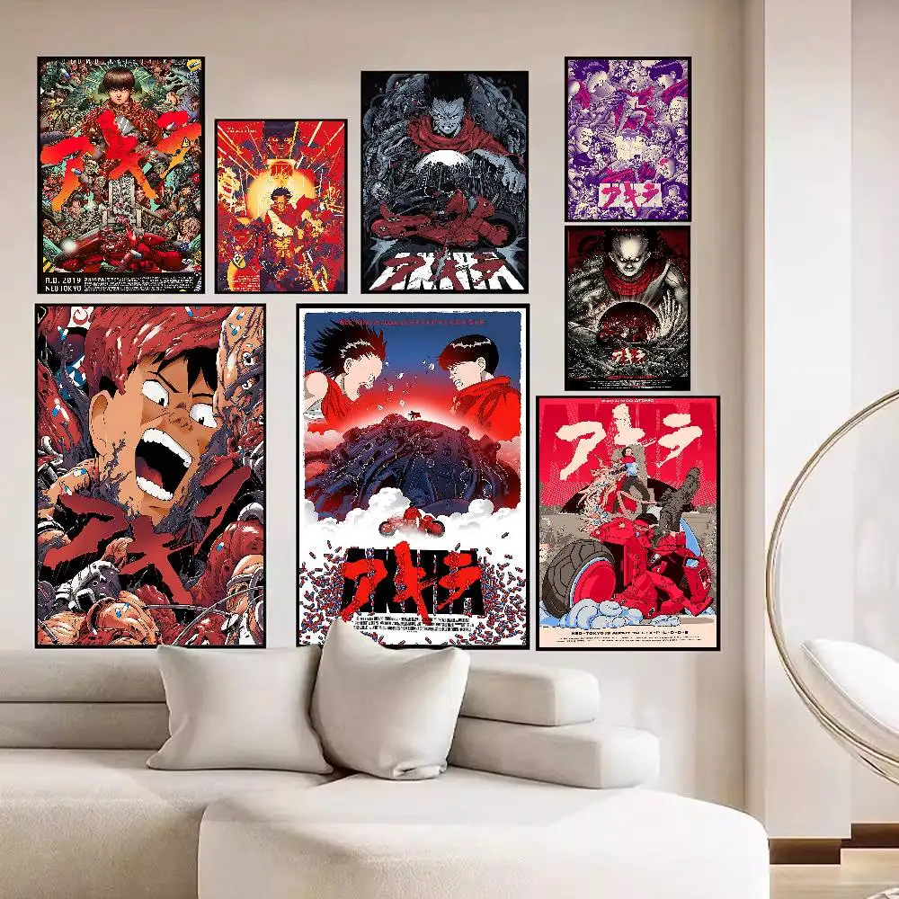 Classic Anime A-Akira DIY Sticky Poster Fancy Wall Sticker for Living Room Bar Decoration Wall Decor