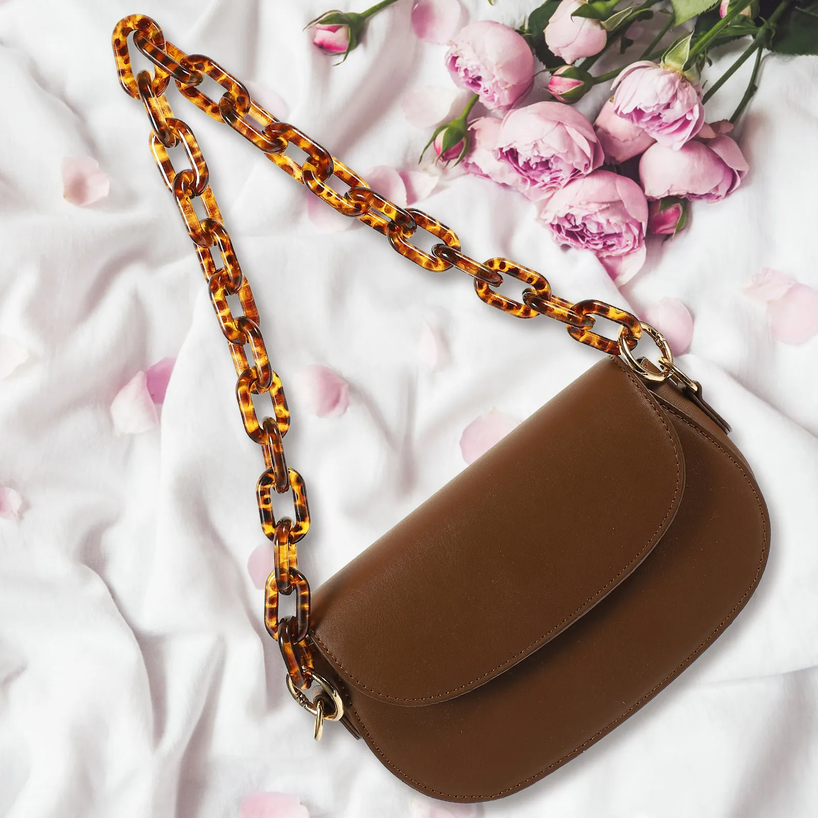 

Acrylic Bag Chain Replacement Durable Handbag Strap Replacement Purse Chain Crossbody Bag Strap Extension Decorative Accessory