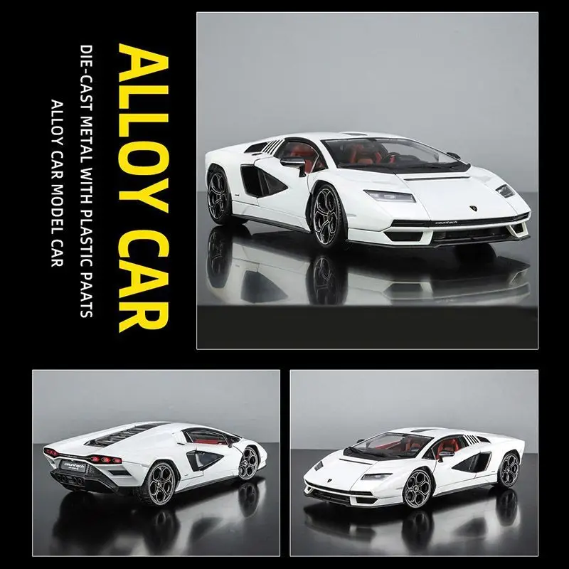 Maisto Original Genuine 1/18 Lamborghini Countach LPI 800-4 White (Tai Tat Version) Multiple Opening Design Car Model Alloy Toys