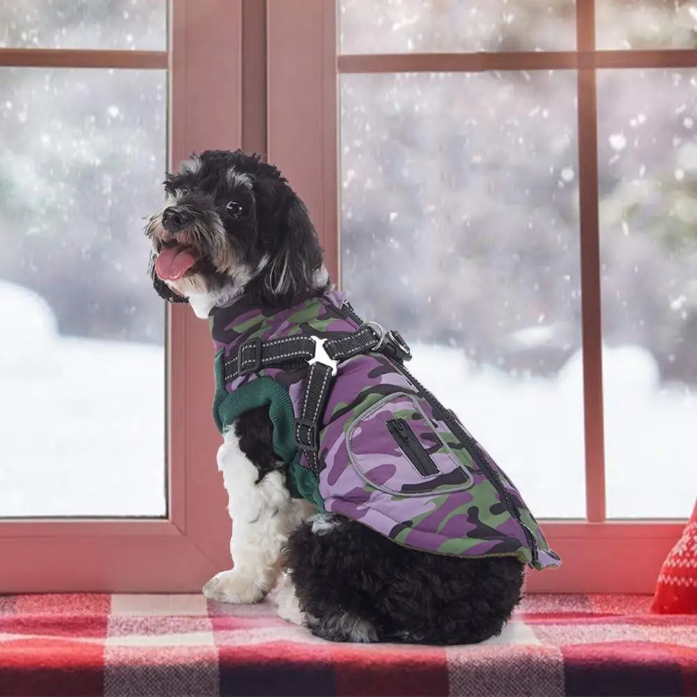 Vêtements pratiques pour chiens, manteau d'hiver pour chiens, veste de neige imperméable avec fermeture éclair, veste coupe-vent pour chiots