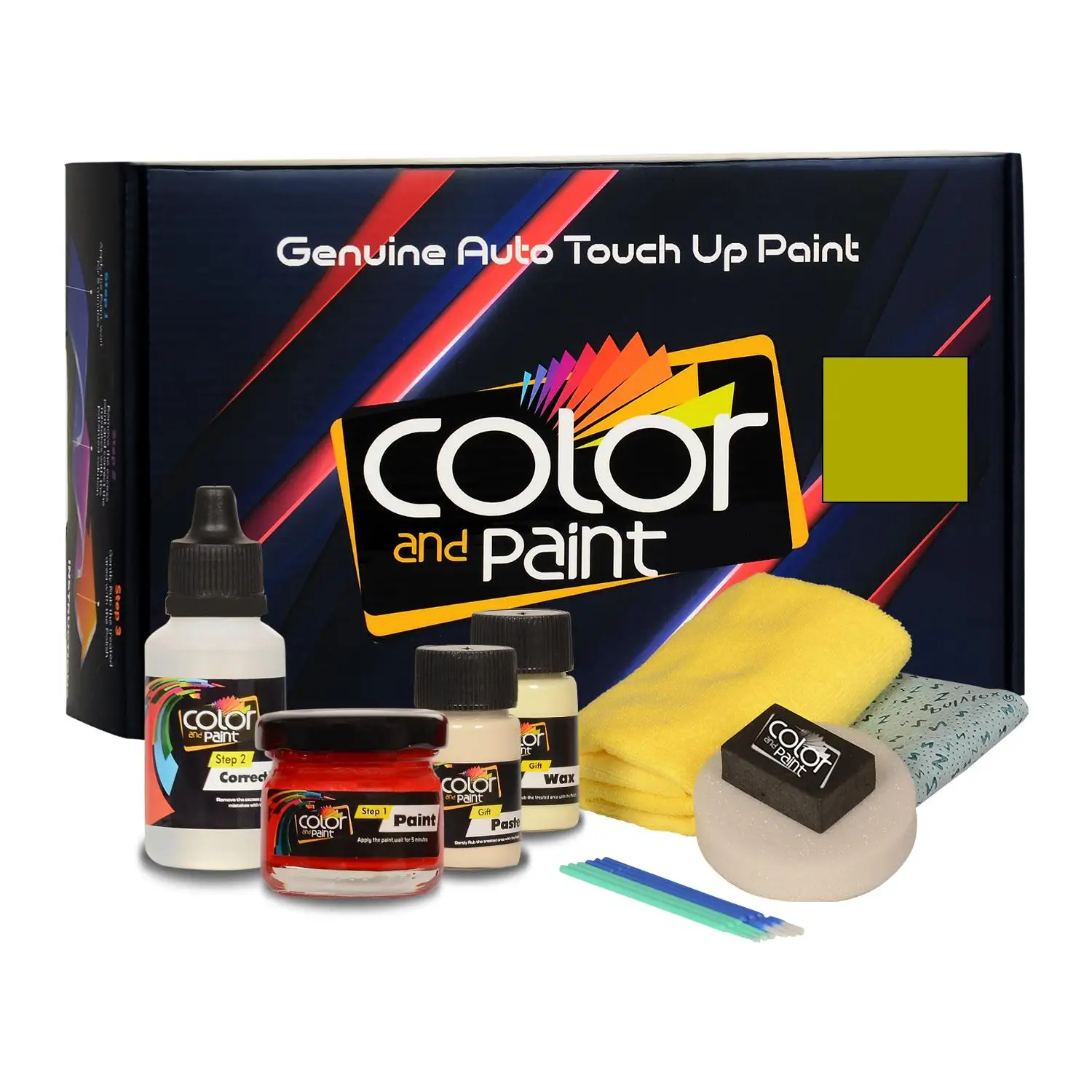 

Color and Paint compatible with Honda Automotive Touch Up Paint - TONIC YELLOW PEARL - Y78P - Basic Care