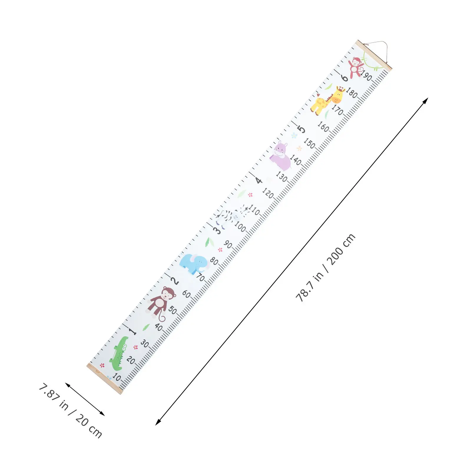Baby Height Chart Canvas Growth Chart – Washable, Safe, Reusable Wall Measurement Tool for Kids