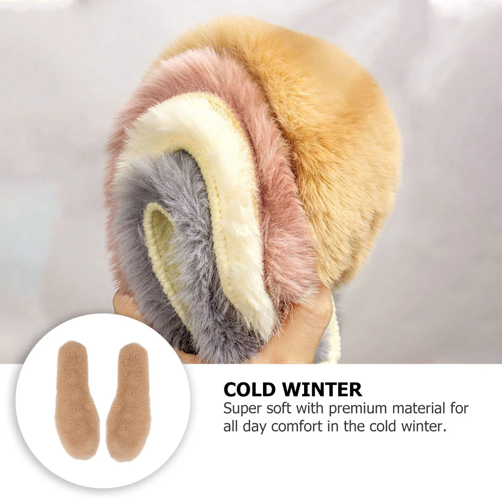 Faux Rabbit Fur พื้นรองเท้าผ้าฝ้ายรองเท้าเย็น Insoles Warm Inserts ผู้ใหญ่ผู้ใหญ่ฤดูหนาวรองเท้าอุปกรณ์เสริมผู้หญิง