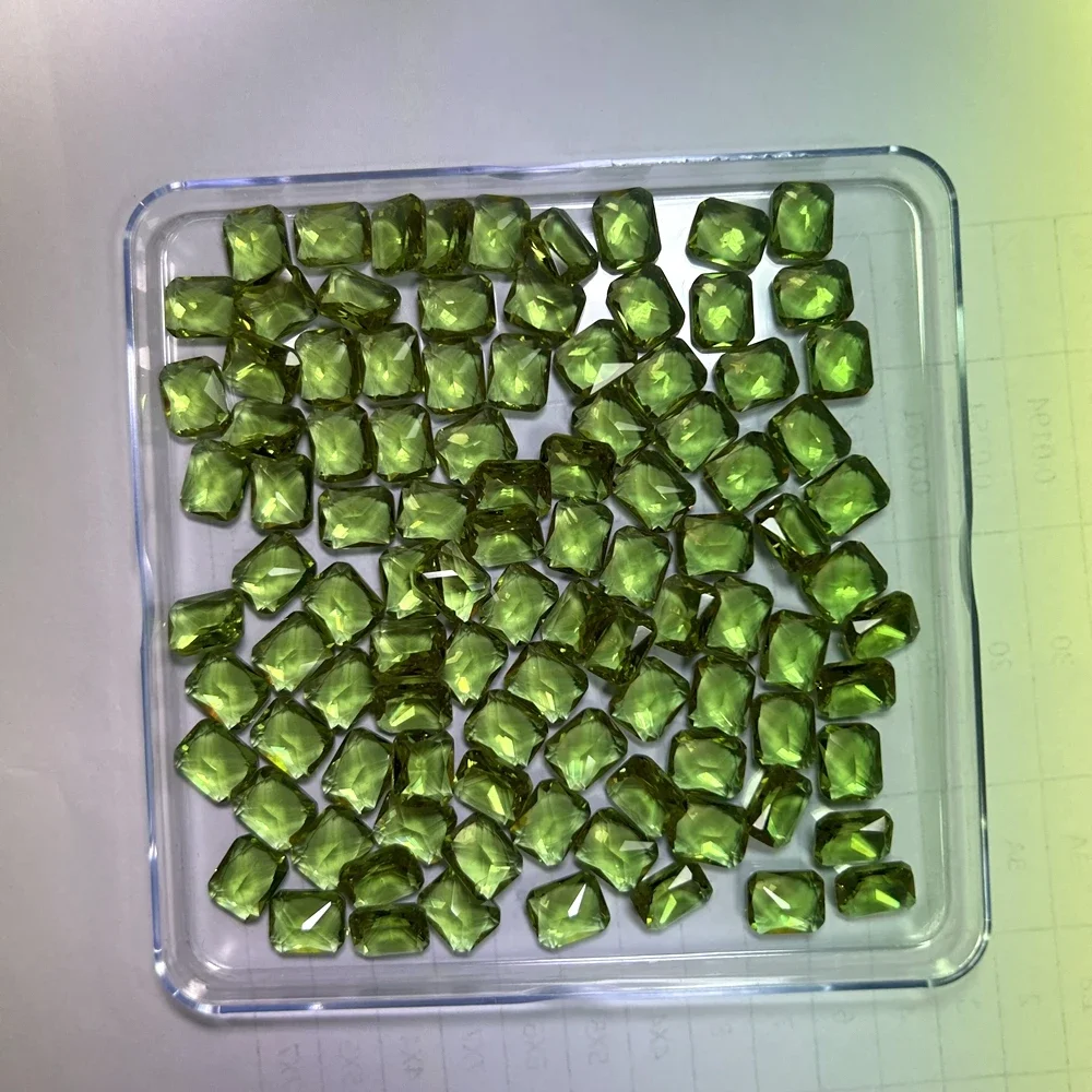 100 Pieces 1 Bag Color Change Stone Pearl Oval Cushion Octagon Shape Diaspore Zultanite Glass Loose Gemstone