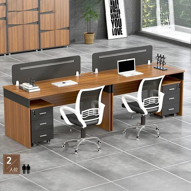 Office furniture Single office desk and chair combination Staff position Simple modern teacher office Computer desk with baffle