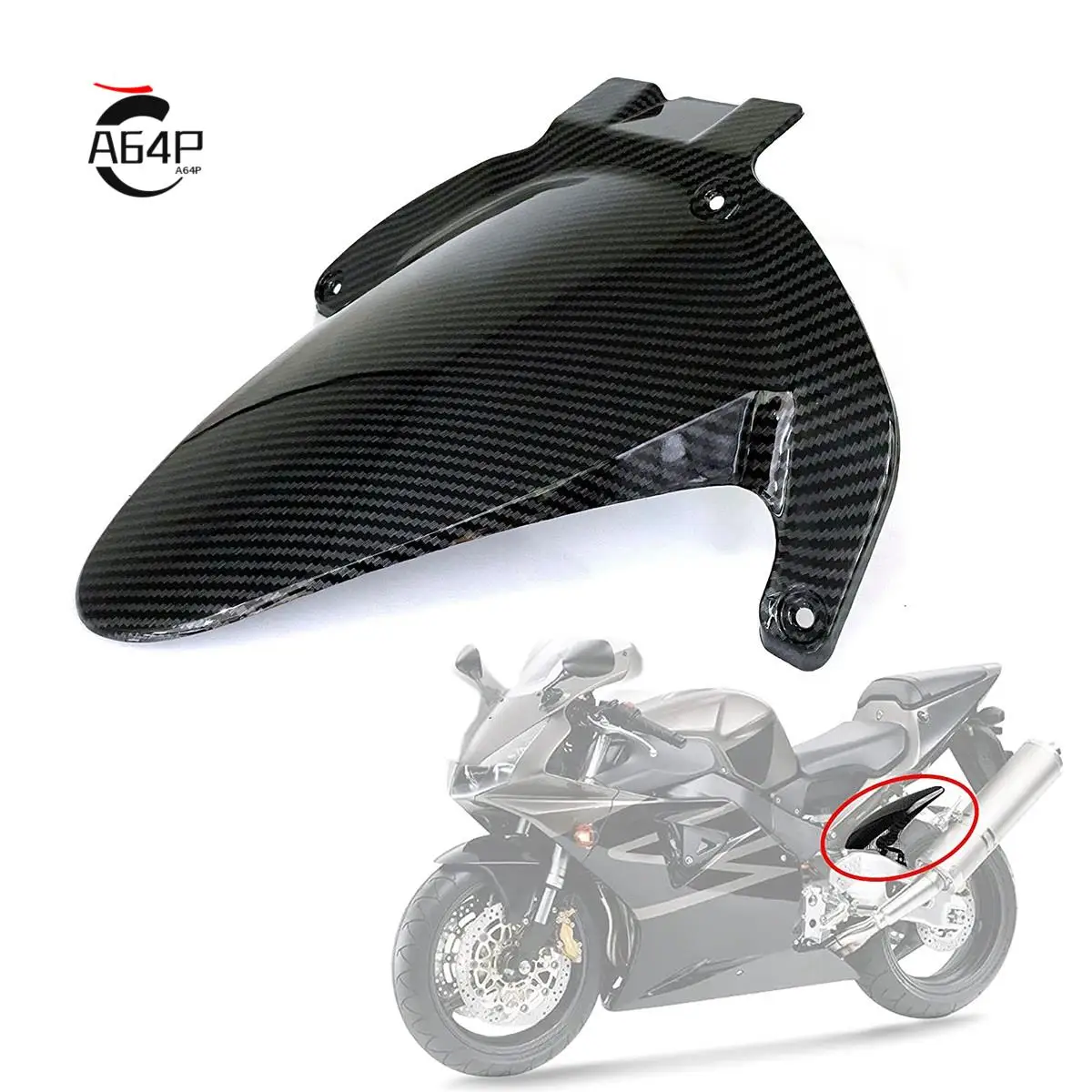 

A64P-For Honda CBR600RR CBR 600 RR F5 2007 - 2012 Motorcycle Rear Wheel Hugger Fender Mudguard Mud Splash Guard