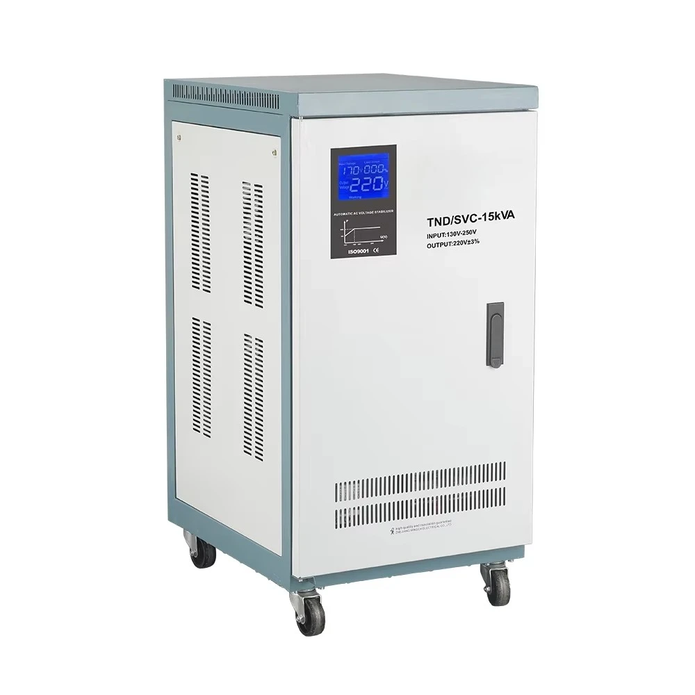 Single phase 120V 220V 230V SVC 5KVA 10 KW 10KVA 15KVA 20KVA copper servo motor automatic voltage regulator