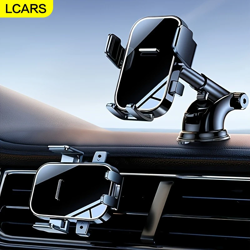 Lcars Universelle Auto-Handyhalterung, Saugnapf-Autohalterung für Handy-Navigation und Unterhaltung, Armaturenbrett-Halterung, Lüftungsschlitz-Handyhalterung, multifunktional und verstellbar für