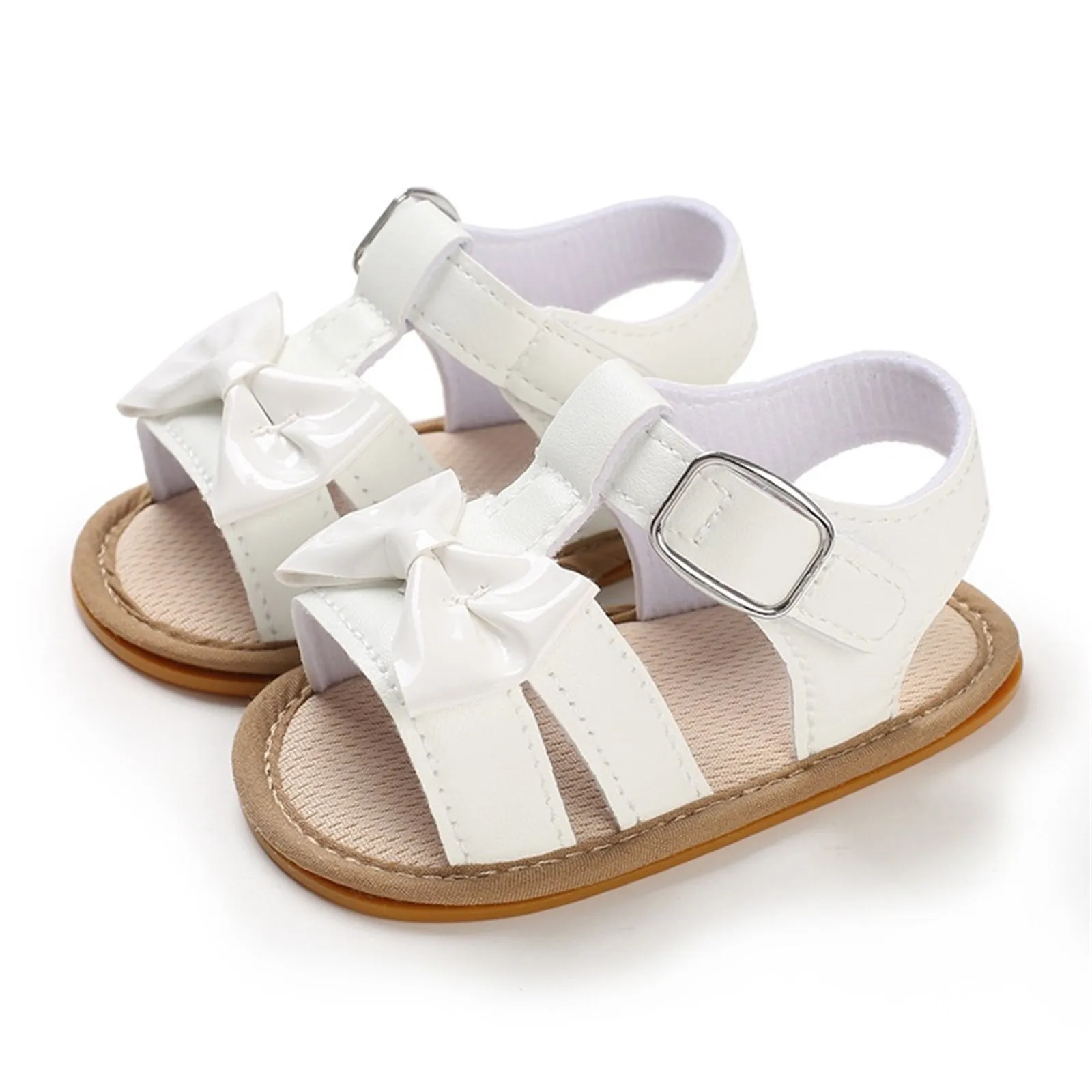 Hollow Out Soft Leather Sandals Baby Girl Summer Sandals 2024 New Baby Shoes 0-18 months Flat Bottom Light Baby Beach Sandals