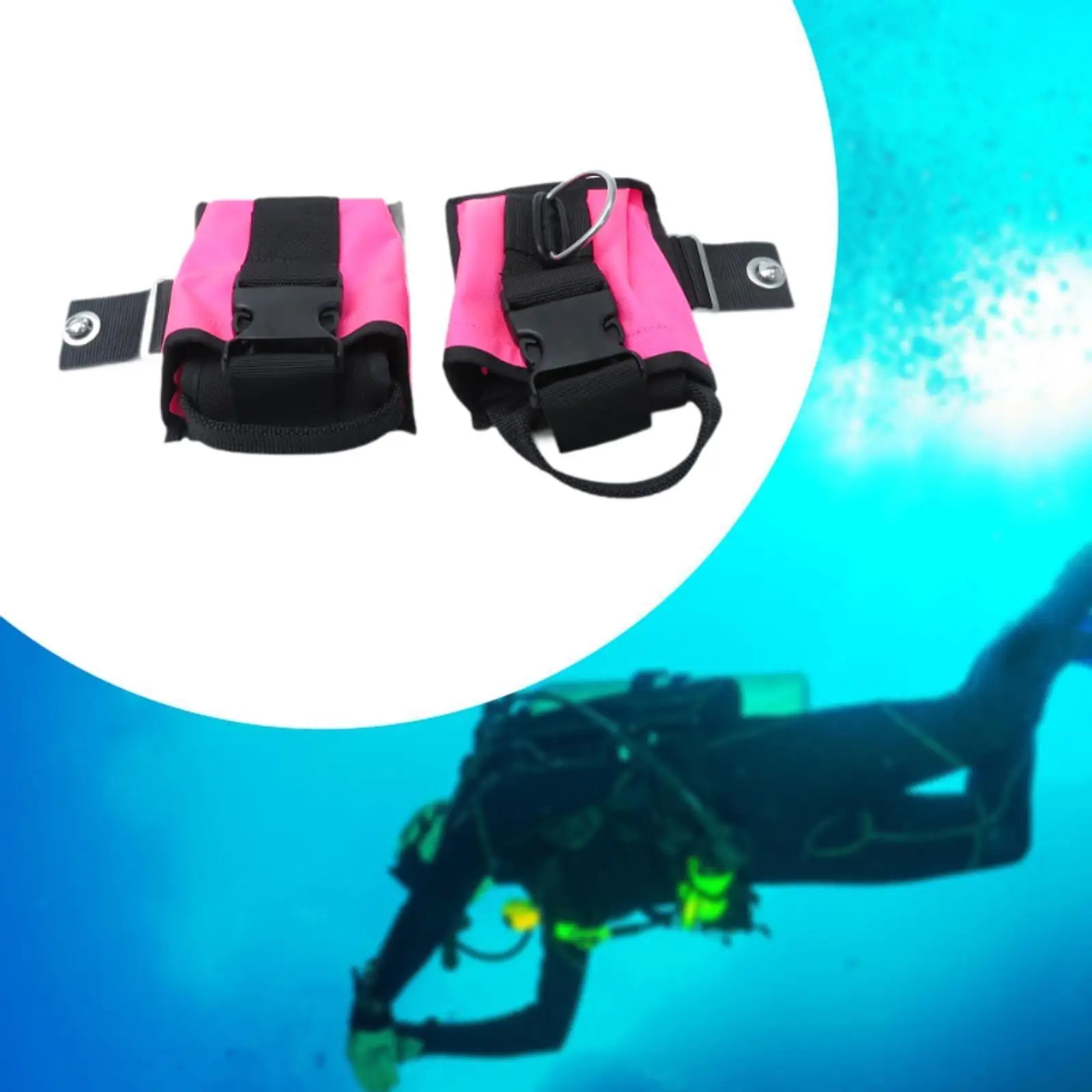 

2x Diving Weight Pockets Outdoor Universal Diver Quick Release with Buckle