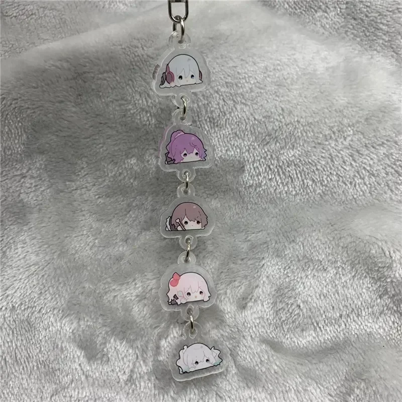 Anime Keychain Project Sekai Aoyagi Toya Momoi Airi Acrylic Keyring Strap Figure Hanging Accessories 6cm