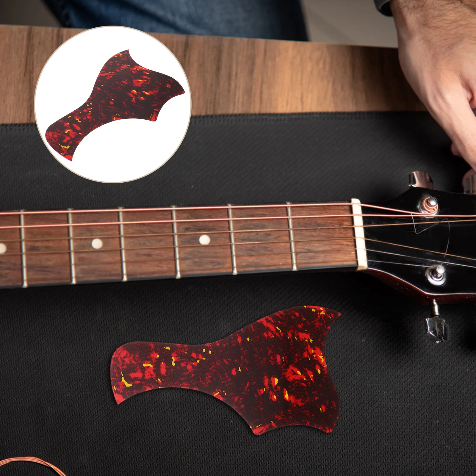 

Acoustic Guitar Decorative Durable Adhesive Plate Folk Guitar Guard Plate for Strumming Scratch Protection Accessories