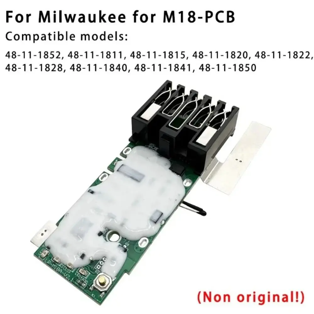 18650 18V Battery Charging Protection Board Overheat Protection Flame Retardant Protection Circuit Board Universal for Milwaukee