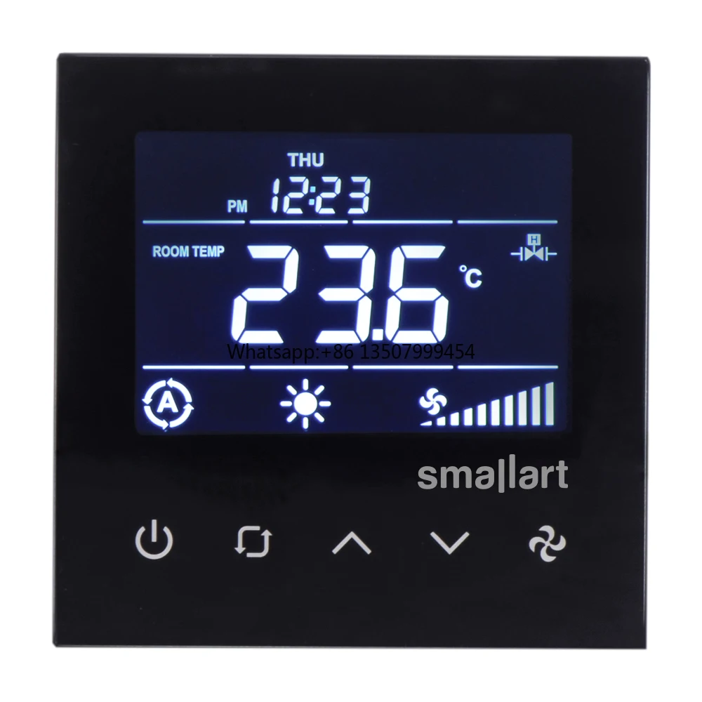 24V AC/DC Touch Modulating Thermostat for Warehouse Hotel Hospital Bathroom HVAC Systems with Easy Installation