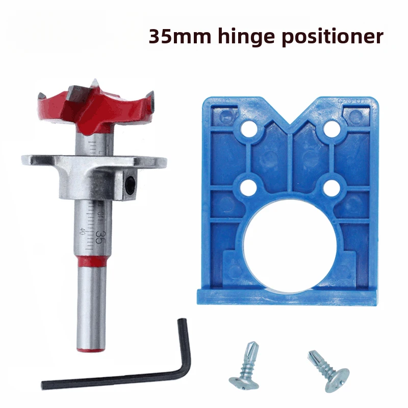 35mm Hinge Special Locating Hole Opener, Wood Panel Cabinet Door Drilling Bit, Woodwork Installation Auxiliary Fitting