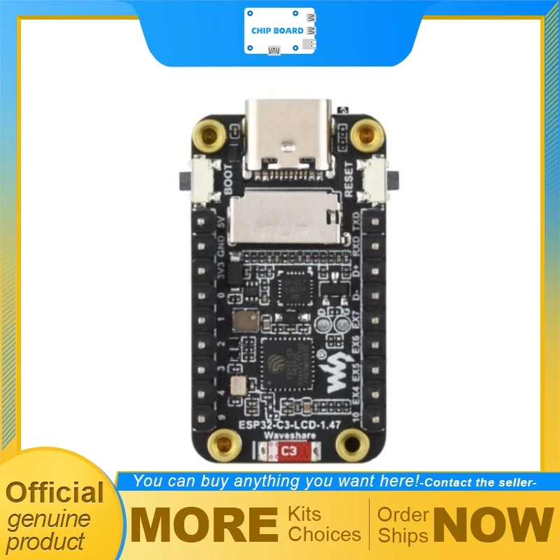 

Waveshare ESP32-C3 LCD Development Kit, 1.47 Inch IPS Screen with WiFi BLE and RISC-V Processor