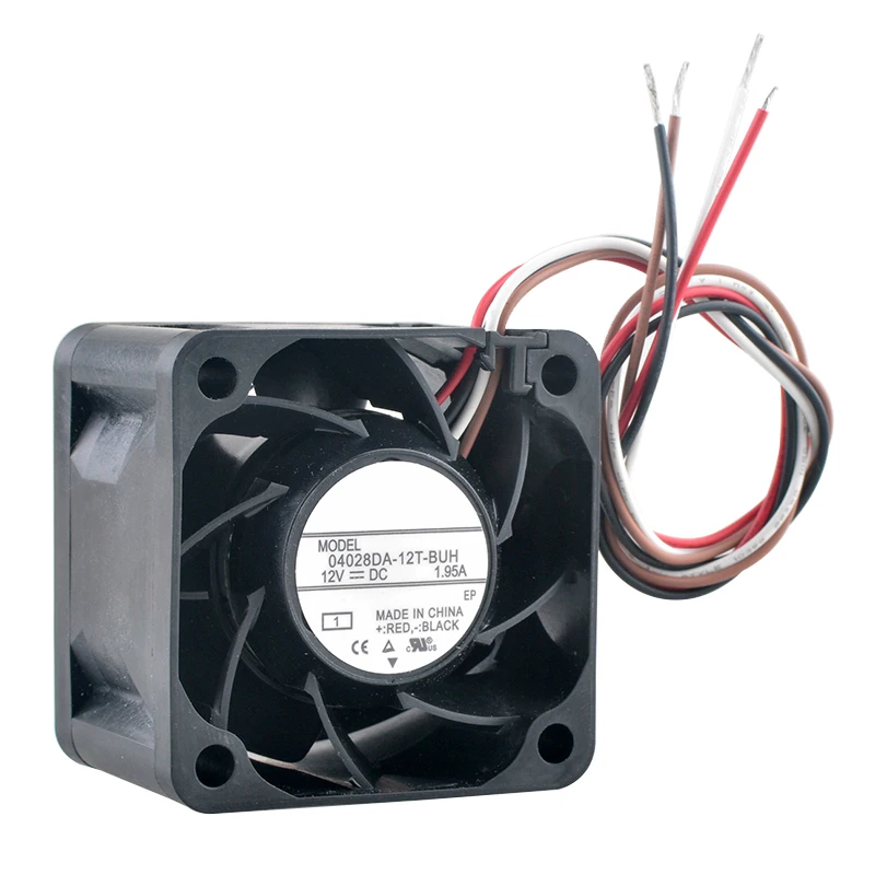 (2pcs) 04028DA-12T-BUH 40mm High Speed Fan DC12V 1.95A 4-pin 26500RPM for 1U 2U Power Supply