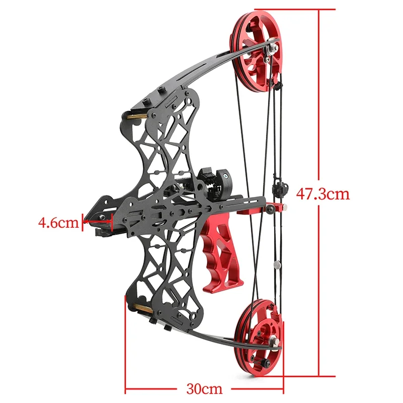 18inch Mini Archery Compound Bow 35-38lbs Dual-use Steel Ball Arrows Fishing Hunting Shooting Accessories