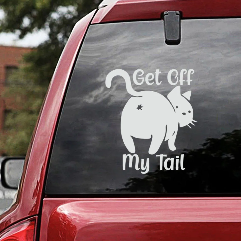 1pc Lovely get off Customized Text Car Assessoires Car Decal Die Cut Decal Bumper Sticker For Windows, Cars, Trucks, Laptops