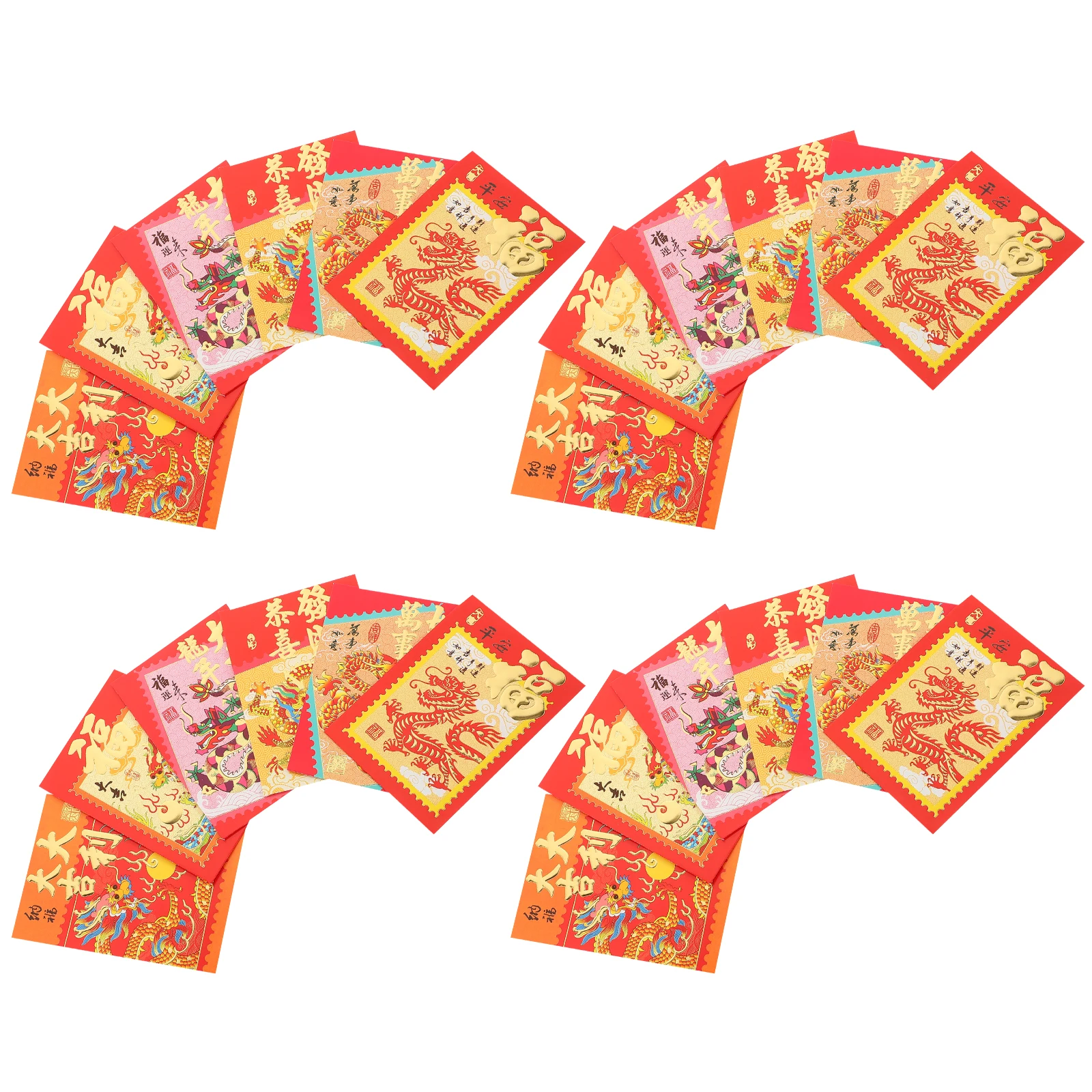 

30pcs Red Envelope 2024 Dragon Lucky Money Packet Chinese Style Decorative Envelopes New Year Gift Paper Envelopes Letter
