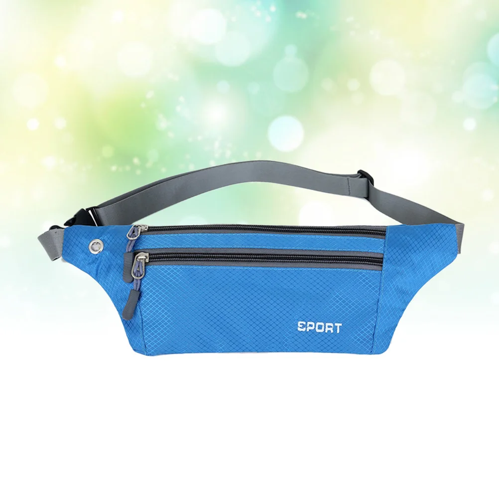 حقيبة خصر رياضية خارجية باللون الأزرق السماوي خفيفة الوزن للركض والمشي لمسافات طويلة والتسلق والتخييم بسعة كبيرة وحقيبة خصر للتمرين