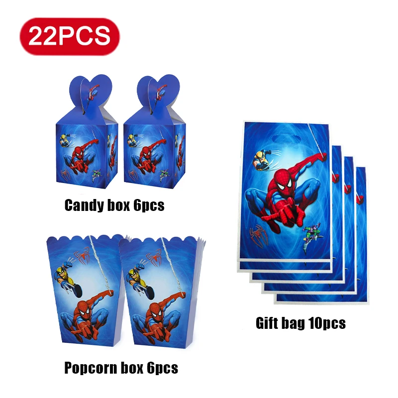 Spiderman Birthday Party Decorations Tableware Balloons Plate Cup Backdrop Kit MARVEL Spiderman Theme Deco Set Boy Favors Supply