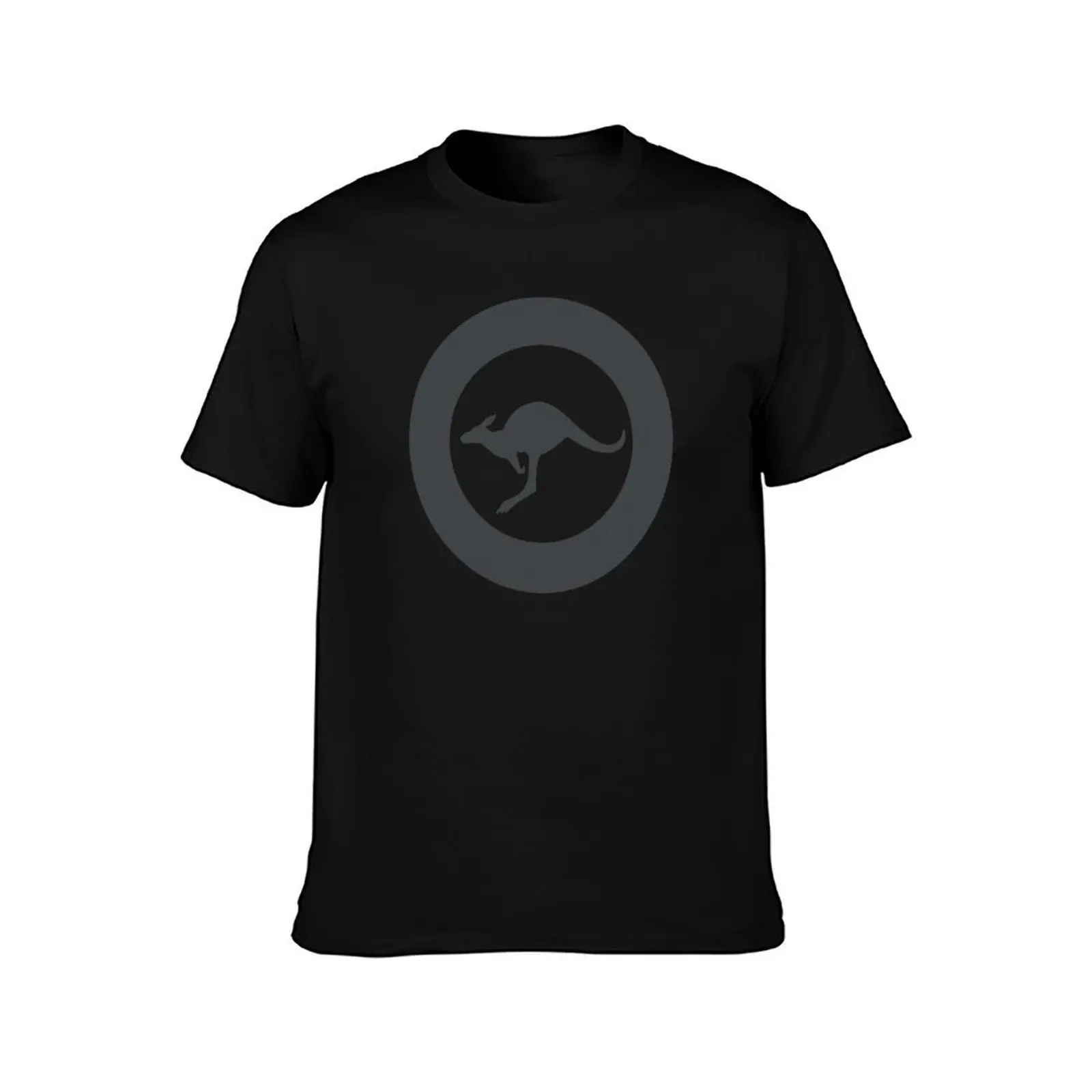RAAF Low Visibility Roundel T-Shirt, Summer Casual Cotton Tee, Oversized Streetwear Tops, Vintage Graphic Print, 100% Cotton