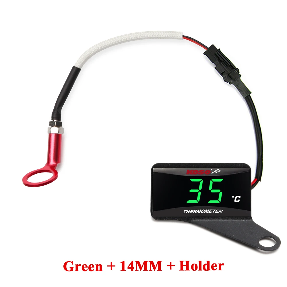 KOSO cilinderkop temperatuurmeter Motorfiets LCD Digitale Scherm Sensor SAMCI Universele cilinder Temp Meters ﻿ - afbeelding 1