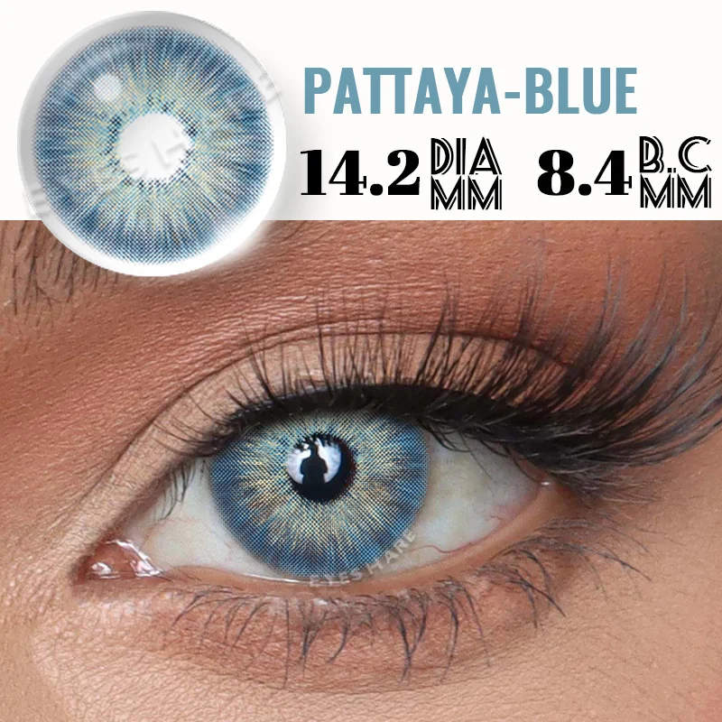 D\'ORELLA Colorful Contact Lenses for Eyes 1pair Gray Pupils Lens Blue Eye Lenses Green Lens Yearly Brown Contacts Cosmetic Lens