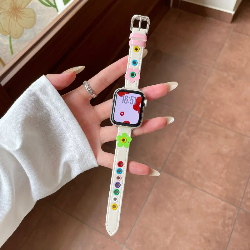 Leather Strap For Xiaomi band 10 Pro/9 Pro/8 Pro Women Belt Sport Watchband for Redmi watch 6/5/4 Replacement Correa Bracelet