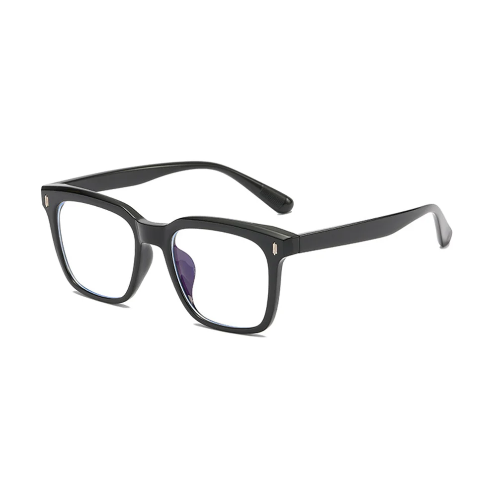 Vintage Men Blue Light Blocking Glasses Clear Oversized Women Matte Black Computer Retro UV400 Square Eyeglasses