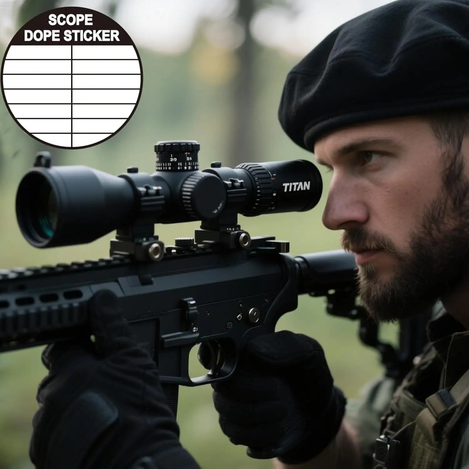 100 PCS adesivos de escopo graváveis tampas de escopo de 1,5 polegadas